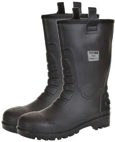 Portwest Neptune Rigger Sicherheitsstiefel S5 CI, Grösse: 47, Farbe: Schwarz, FW75BKR47 Schwarz 12,