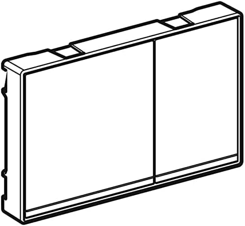 Geberit 115081SJ1 Abdeckplatte OMEGA 60 115.081.SJ.1 2-Mengenspülung Glas schwarz