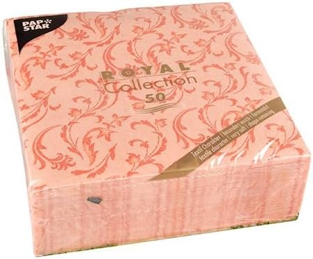 250 Servietten 1/4-Falz 40 x 40 cm nektarine "Damascato" (84997)