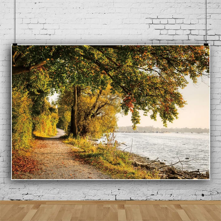 Renaiss 4.5x3m Grüner Baum Fluss Landschaft Hintergrund Ländlichen Frühling Herbst Landschaft Outdoo