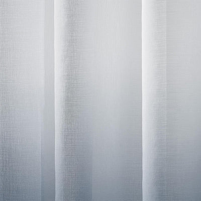 MRTREES Voile Gardinen Farbverlauf Leinenoptik Transparent Vorhang Kurz Tüllvorhang mit Ösen in Grau