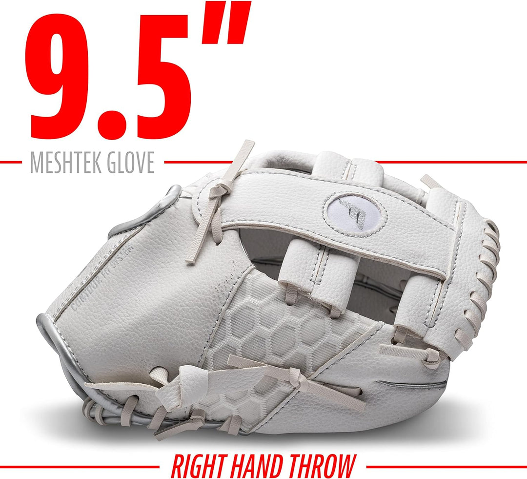 Franklin Sports Kids Baseball Gloves - Meshtek Child's Tball Glove + Ball Set - Boys + Girls Teeball