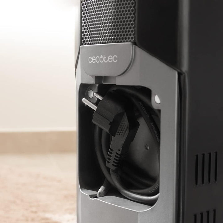 Cecotec Ölheizkörper ReadyWarm 7000 Space Black. 1500 W, 7 Heizungsmodule, 3 Leistungsstufen, Kabela