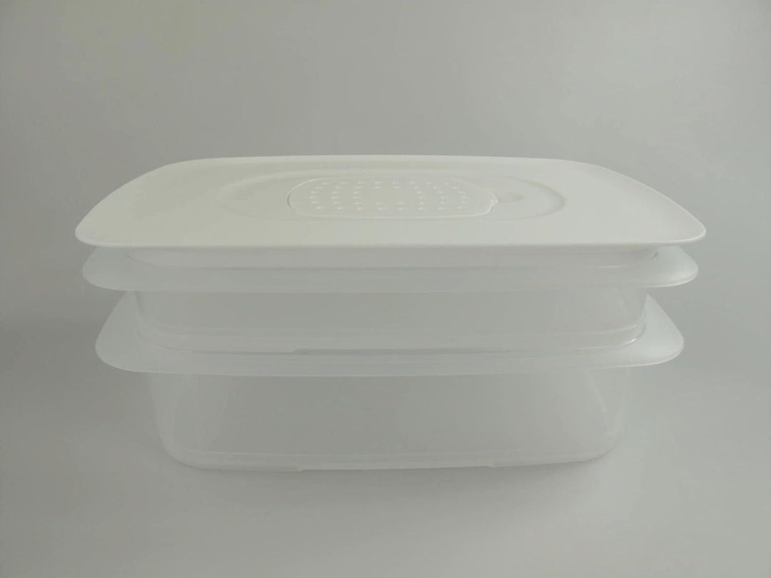 TUPPERWARE Cool`N Fresh 1,5 L + 700 ml + Klimadeckel weiss Coolsmart Stapelprofi