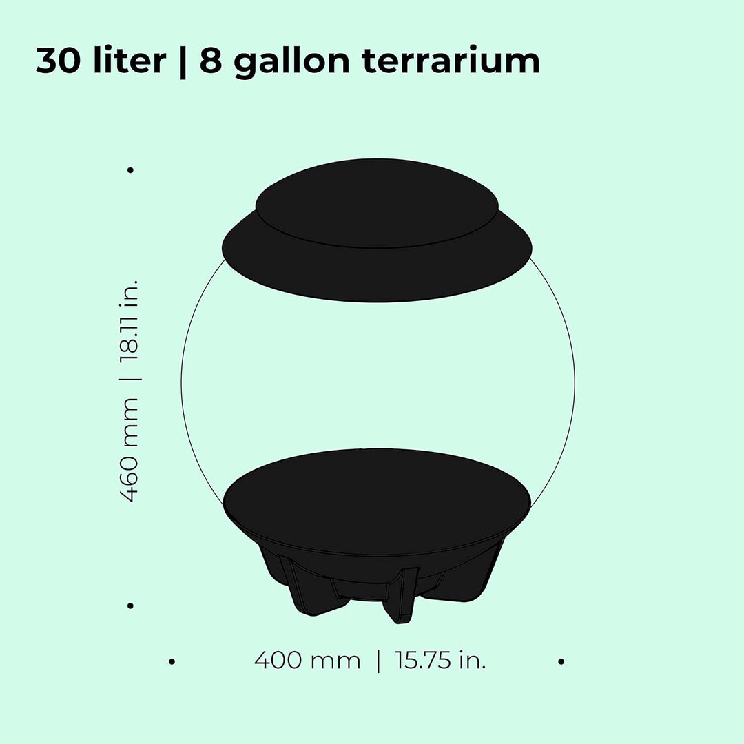 biOrb AIR 30 schwarz - Terrarium mit LED-Beleuchtung / Acryl-Becken zur Pflanzenpflege / für empfind