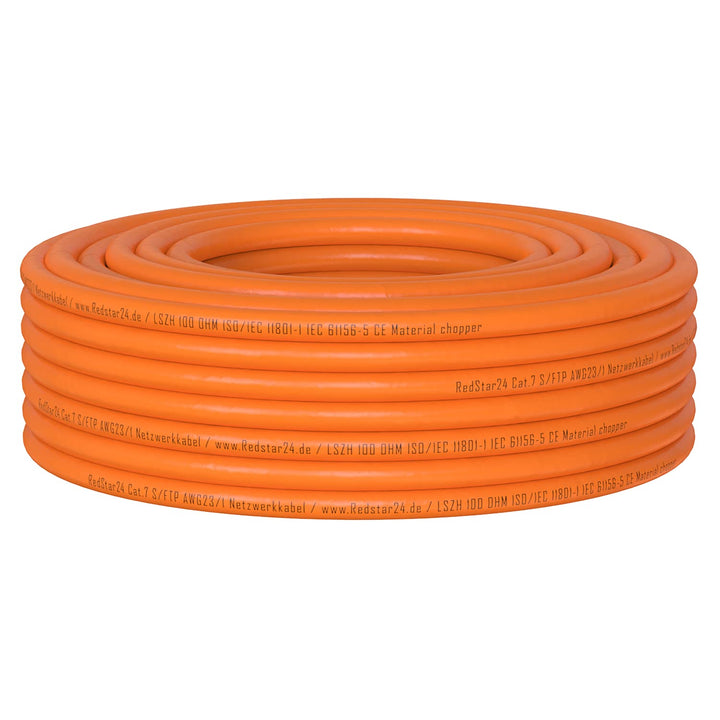 CAT 7 Verlegekabel 50m Netzwerkkabel Datenkabel LAN CAT7 Kabel Kupfer Installationskabel CAT.7 Gigab