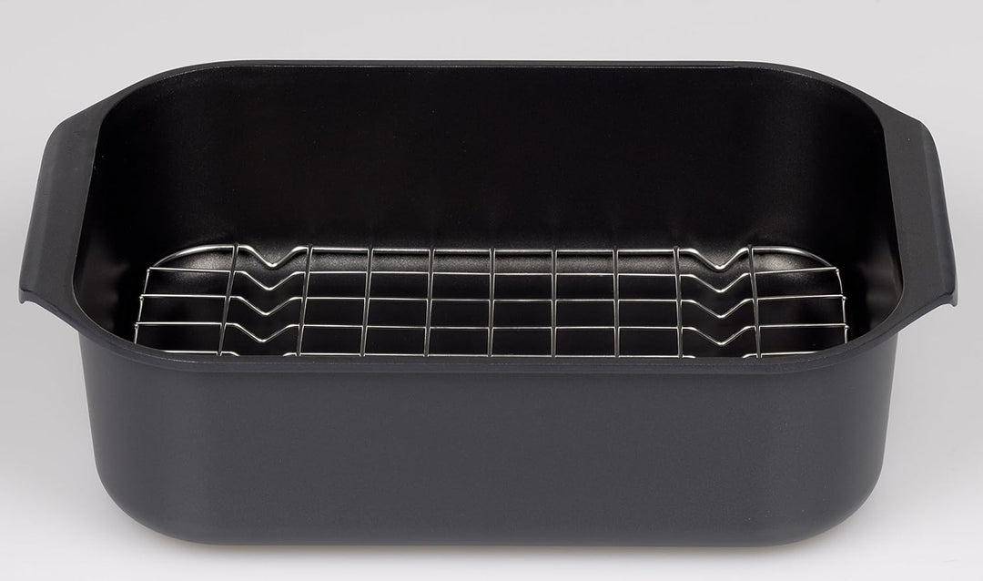 GSW 410908 Gourmet Rechteckbräter mit Grilleinsatz 40x26x11cm / ca. 8,0 Liter-inkl. Backpinsel-Set 2