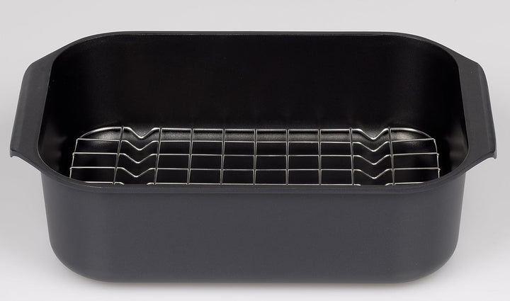 GSW 410908 Gourmet Rechteckbräter mit Grilleinsatz 40x26x11cm / ca. 8,0 Liter-inkl. Backpinsel-Set 2