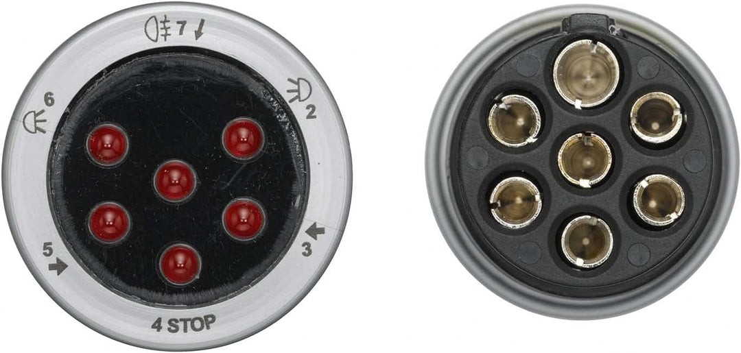 HELLA - Prüfgerät, Anhängersteckdose - 24V - 8PD 004 508-011 für den Einbau mit Deckel, für den Einb