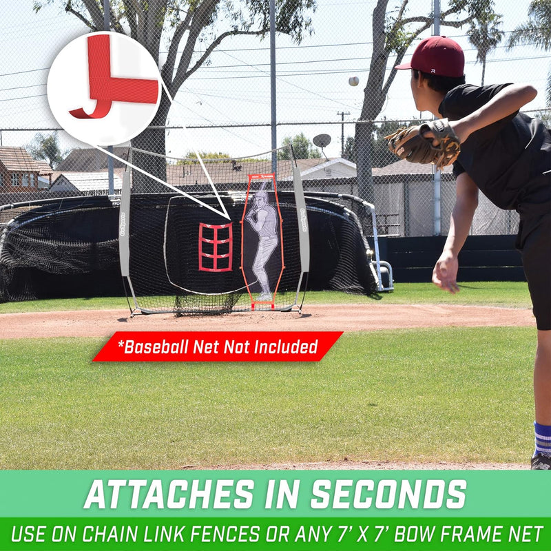 GoSports Baseball & Softball Pitching Kit | Übungsgenauigkeit Training mit Strike Zone & Xtraman Dum