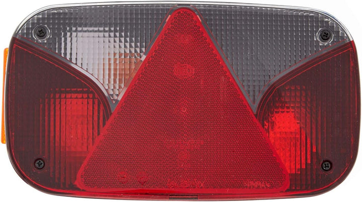HELLA - Heckleuchte - Glühlampe - 12V - Anbau/geschraubt - Lichtscheibenfarbe: weiss/rot - Stecker: