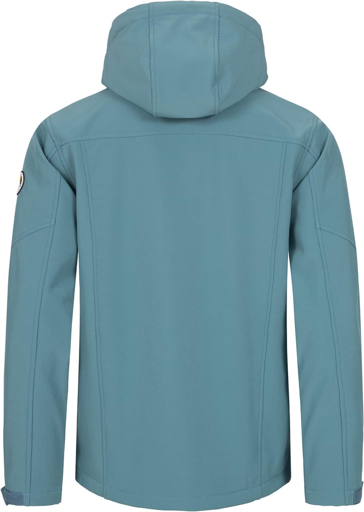 Ankerglut Herren Herren Softshelljacke mit Abnehmbarer Kapuze Übergangsjacke Windbreaker #Ankerglutf