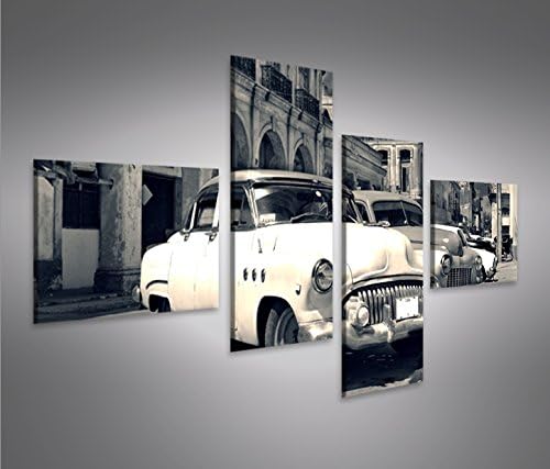 islandburner Bild Bilder auf Leinwand Taxi Cuba V2 Havanna 4L XXL Poster Leinwandbild Wandbild Dekoa