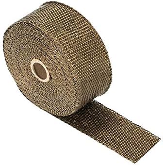 Auspuffband Schwarz, Abwärme Wrap, 10m x 5cm Titan Abwärme Wrap Roll Tape Auto Motorrad Abwärme Rohr