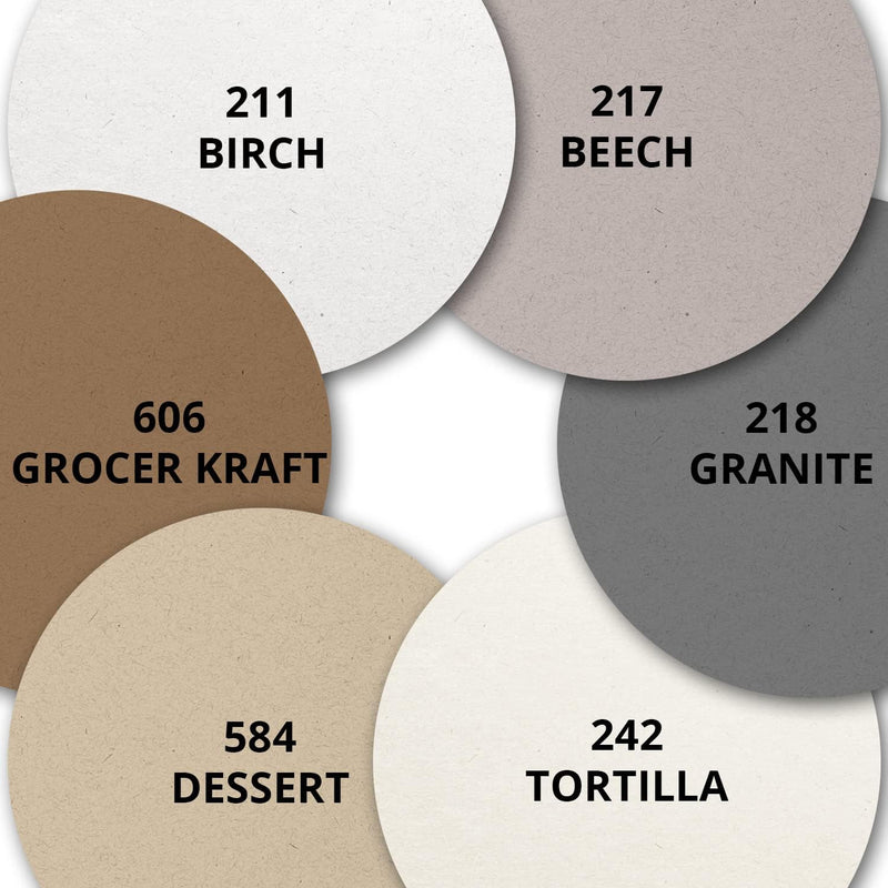 ARTOZ 50x Doppelkarten DIN A5 - Farbe: birch (weiss/cremeweiss) - 14,8 x 21,0 cm - hochdoppelt - Ser