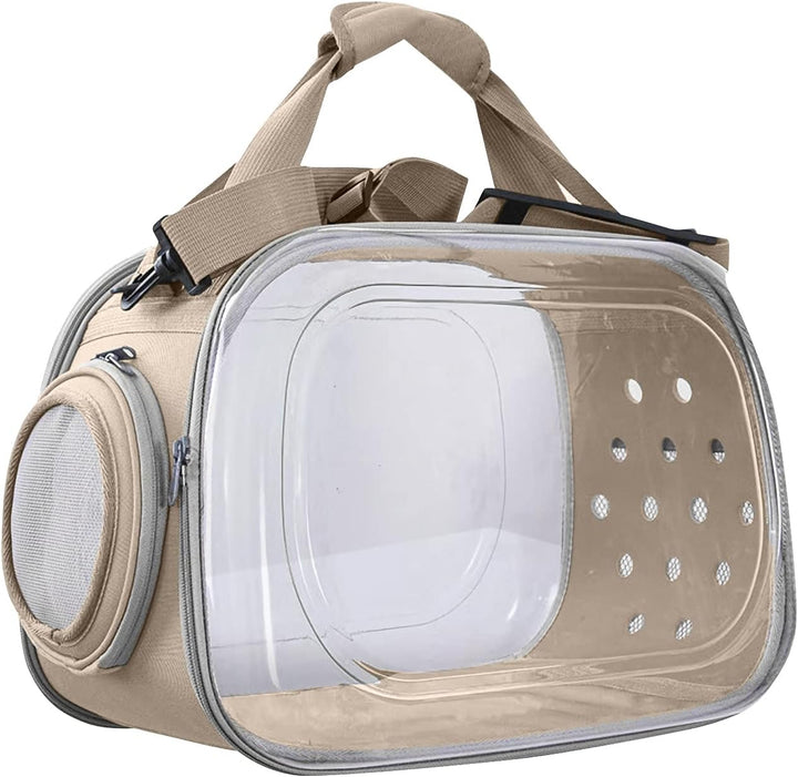 PETCUTE Transportbox für Hunde und Katzen,Faltbar und Waschbar,Hundetasche Tragetasche für Katze Kle