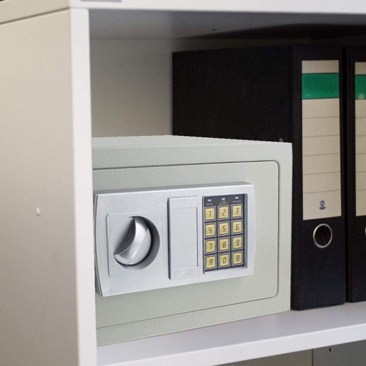 Elektronischer Möbeltresor Minitresor Wandtresor Wandsafe Schranktresor Geldsafe Lichtgrau Masse(B/H