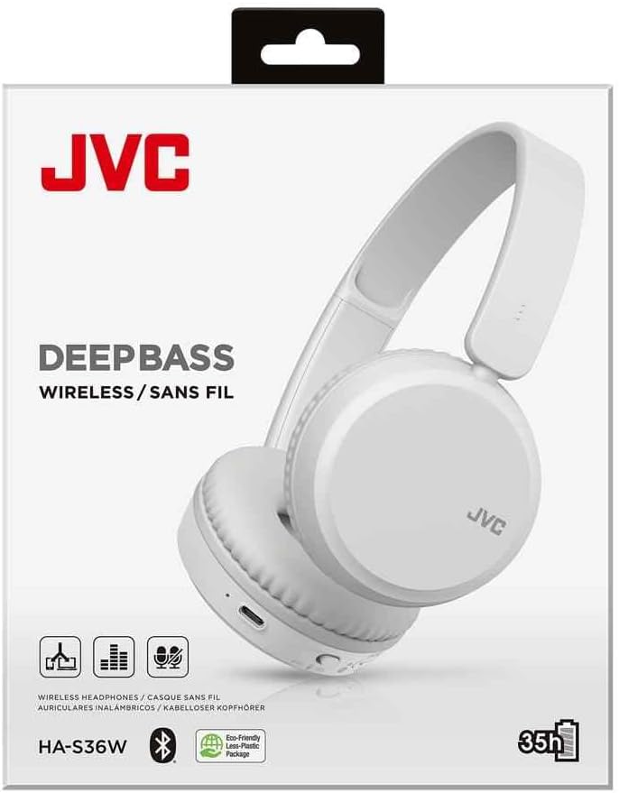 JVC On-Ear BT Kopfhörer Weiss HA-S36W-W-U