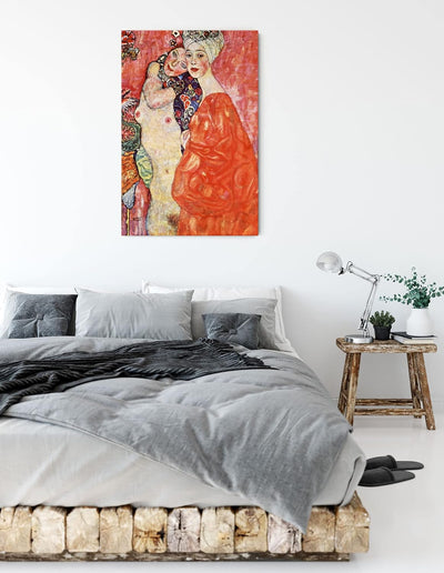 Generisch Gustav Klimt - Die Freundinnen als Leinwandbild / Grösse: 100x70 cm / Wandbild / Kunstdruc