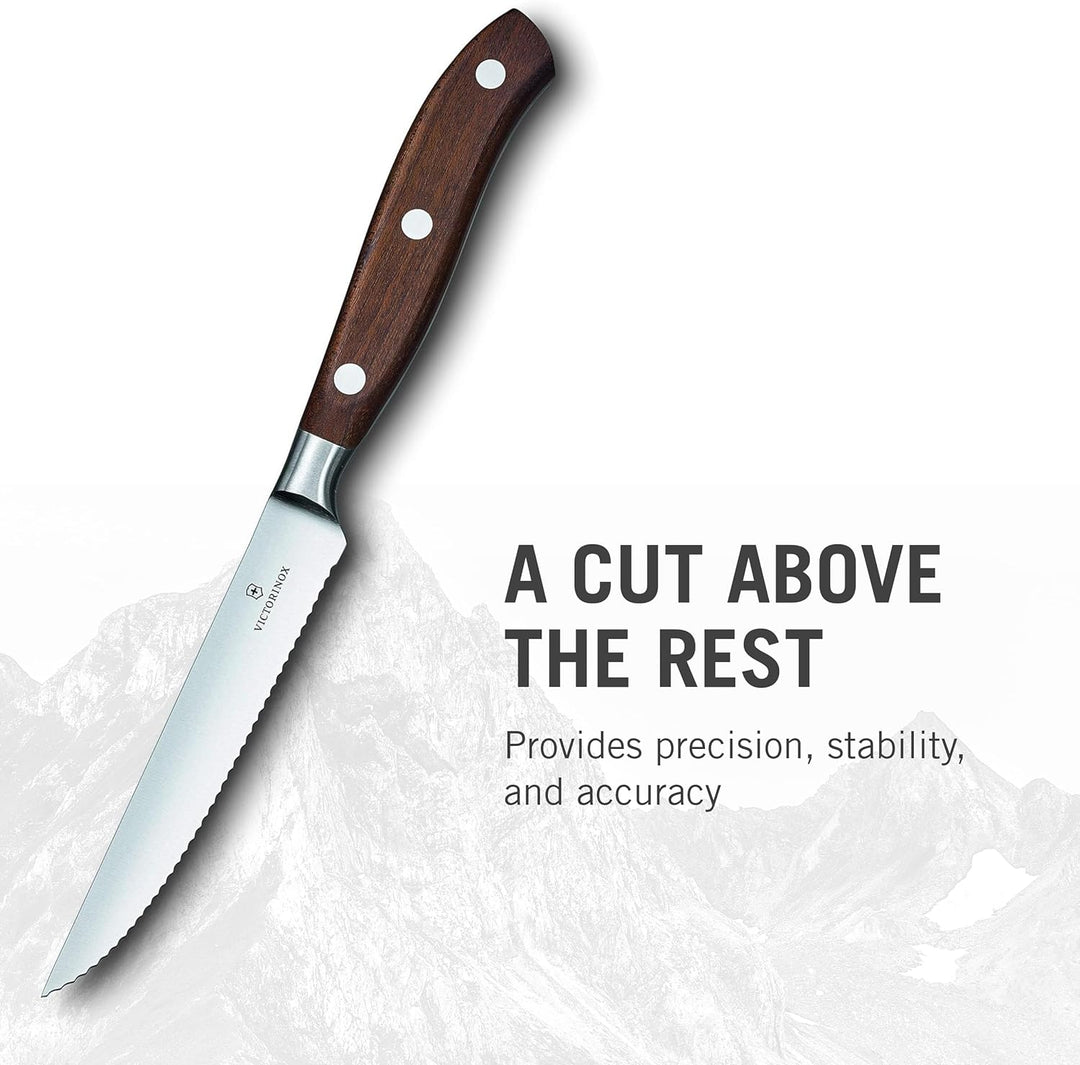 Victorinox, Grand Maître, Profi Tranchier-Set, 2-teilig, Extra Scharfe Klinge, Wellenschliff, 12 cm,