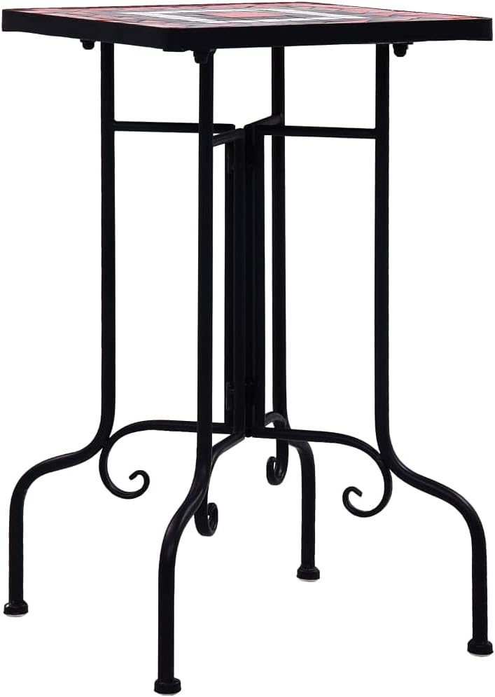 homiuse Mosaik-Beistelltisch Blumenhocker Pflanzenhocker Balkontisch Bistrotisch Beistelltisch Metal