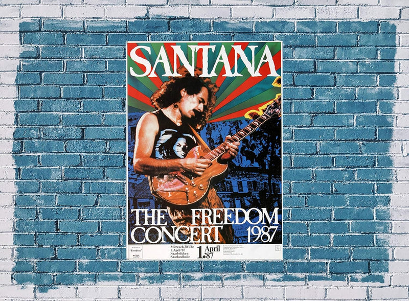 Santana - Freedom, Saarbrücken 1987 » Konzertplakat/Premium Poster | Live Konzert Veranstaltung | DI