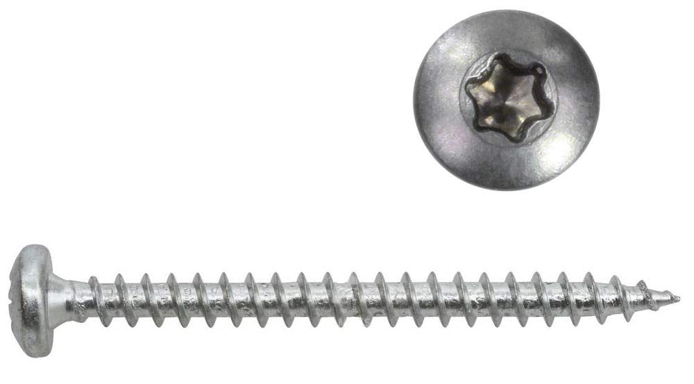 Panhead Schrauben Edelstahl 5x30 mm - 500 St. Vollgewinde Holzschrauben Torx A2