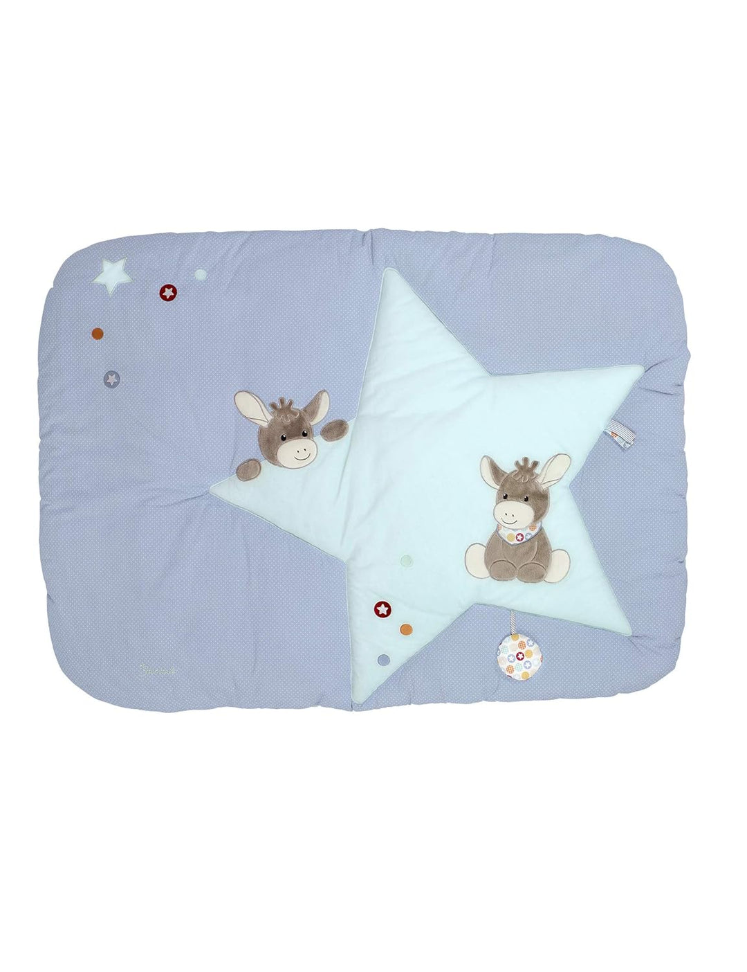 Sterntaler Krabbeldecke Esel Emmi, Alter: ab 0 Monate, Grösse: 130 x 95 cm, Hellblau/Mehrfarbig & 33