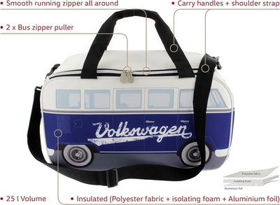 BRISA VW Collection - Volkswagen isolierte Kühl-Wärme-Thermo-Picknick-Lunch-Tasche-Box für Lebensmit