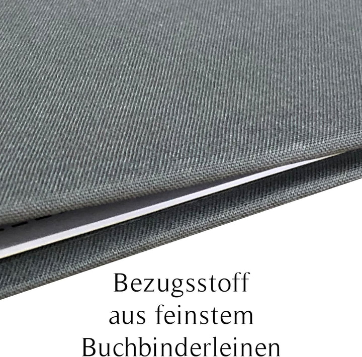 Hochzeitideal - Stammbuch der Familie Geometric grau DIN A5 - Buchbinderleinen Stammbuch Hochzeit -