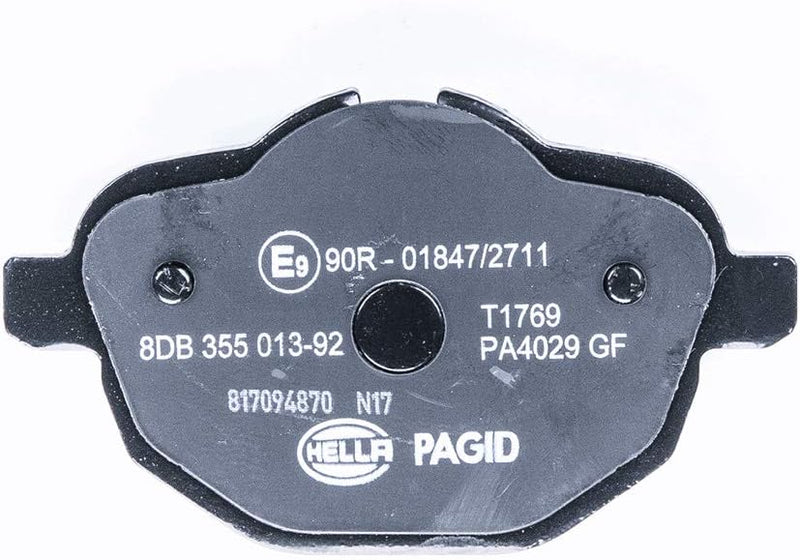 HELLA PAGID 8DB 355 013-921 Bremsbelagsatz - T1769 - Dicke/Stärke: 18mm - Bremssystem: TRW - für Ver