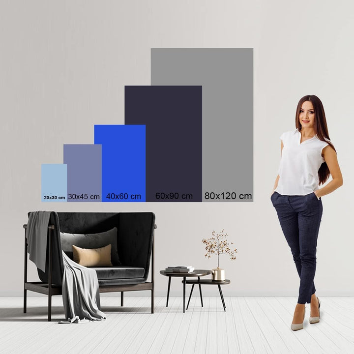 Feeby Vlies Leinwandbild Pferd Hengst Stute Laufen 90x60 cm Druckbild Wandbild Wanddekoration Deko W