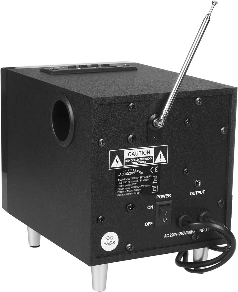 Audiocore AC790 2.1 Multimedia-Lautsprecher Lautsprechersystem 15W (R.M.S.) Lautsprecher Subwoofer B