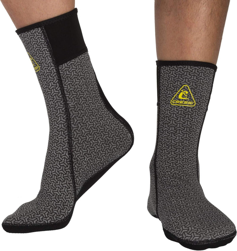 Cressi Thermal Udersuit Socks - Thermosocken für Trockenanzüge, Schwarz/Grau, Unisex für Erwachsene,