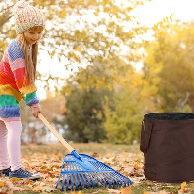 Relaxdays Laubsack, selbstaufstellend, 3er Set, 85 L, Pop Up Gartensack, mit 3 Griffen, UV-beständig