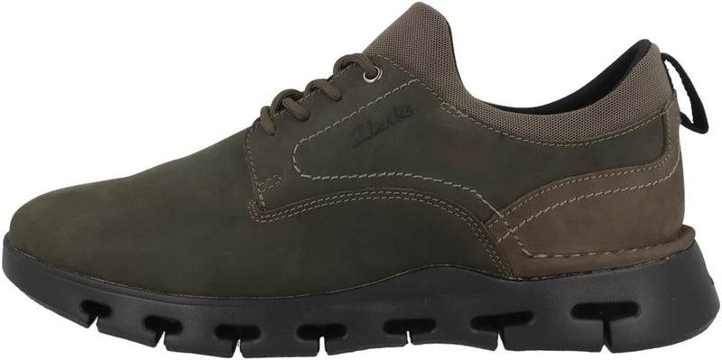 Clarks Herren Nature X Two Sneaker 44 EU Olive, 44 EU Olive