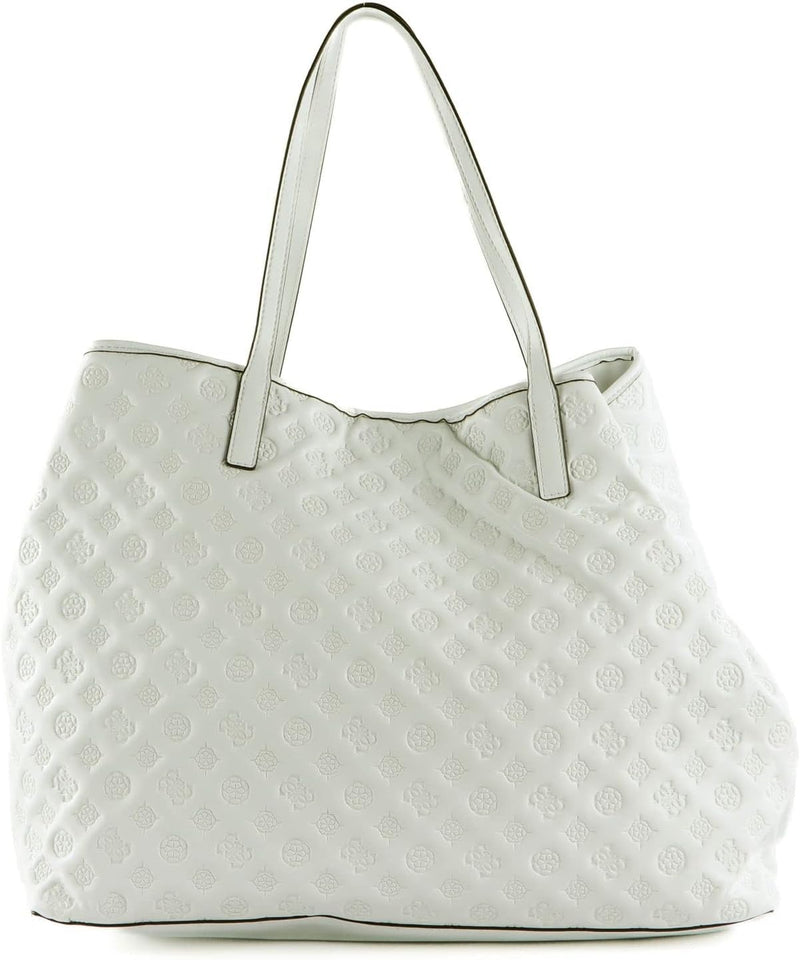 GUESS Damen Vikky Tote Bag Whi, Whi