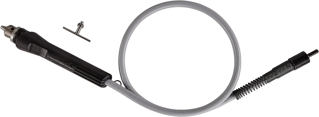 Wolfcraft 2147000 Biegsame Welle, schwere Ausführung, 3 Kugellager, Zahnkranzbohrfutter 1-10 mm, Sch