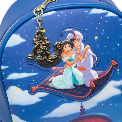 Loungefly Disney Glow in the Dark Aladdin and Jasmine Magic Carpet Ride Women's Double Strap Shoulde