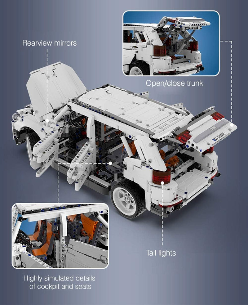 G5 4x4 Off-Roader SUV mit höhenverstellbarem Fahrwerk, 6-Zylinder, 2208 Teile, (kompatibel mit Lego