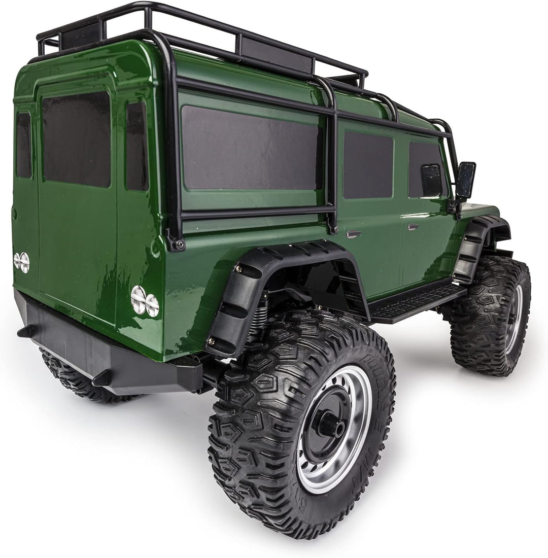 Carson Modellsport 500404236 1:8 Land Rover Defender 100% RTR British grün - Ferngesteuertes Auto, R