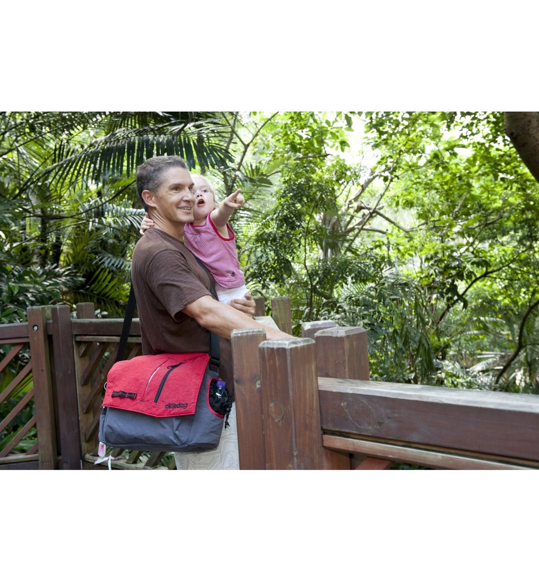 Okiedog Wickeltasche Loft Samurai - rot/grau