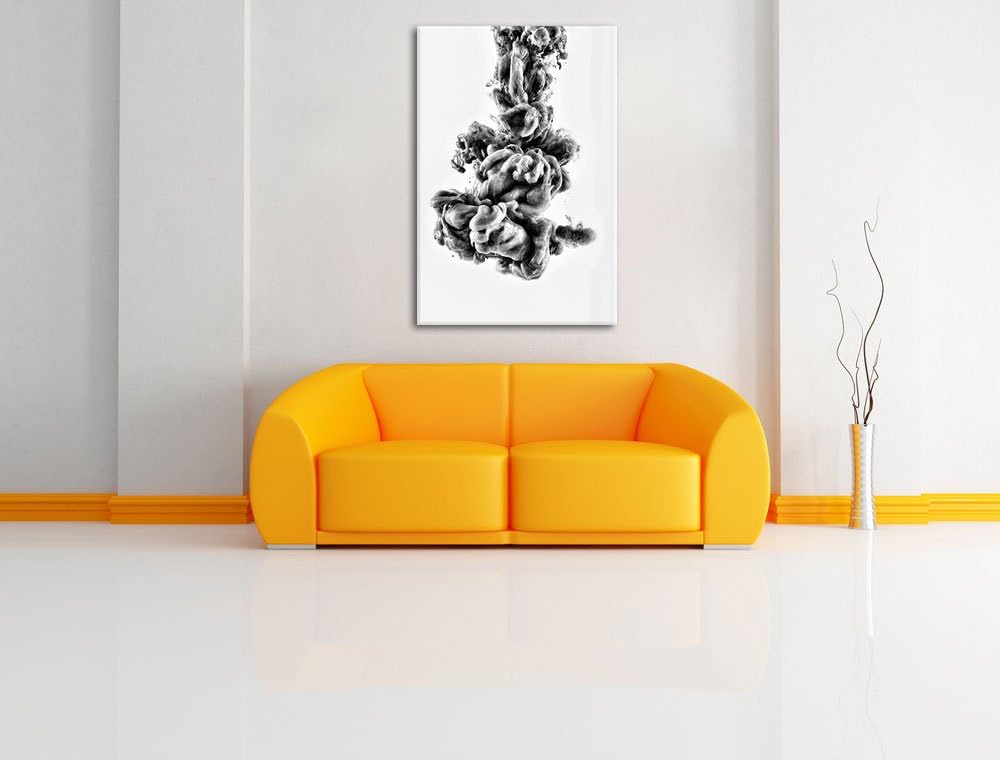 Pixxprint Monocrome, Abstrakt Art, Bunter Qualm, Format: 100x70 auf Leinwand, 100x70