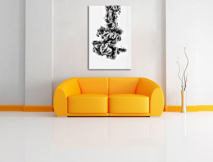 Pixxprint Monocrome, Abstrakt Art, Bunter Qualm, Format: 100x70 auf Leinwand, 100x70