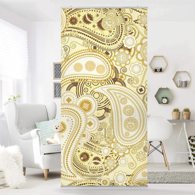 Bilderwelten Raumteiler Retro Paisley 250x120cm inkl. transparenter Halterung 250x120cm incl. transp