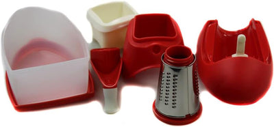 TUPPERWARE Chef Mahl-Chef rot-weiss D126 Reibe Nüsse Käsereibe Universalmühle