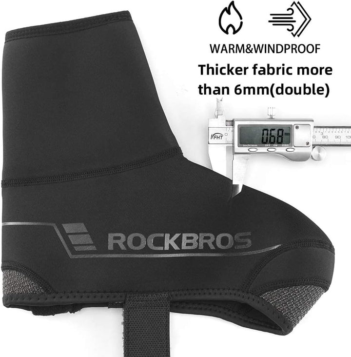 ROCKBROS Überschuhe Fahrrad Shoecover Überzieher für Radsport Rennrad MTB Abdeckung Windfest Damen H