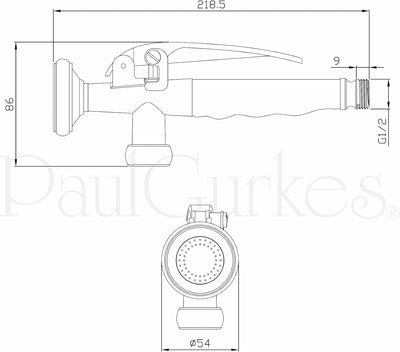 PaulGurkes Küchenarmatur Spülbrause mit Pendelbrause Gastro Armatur Geschirrbrause