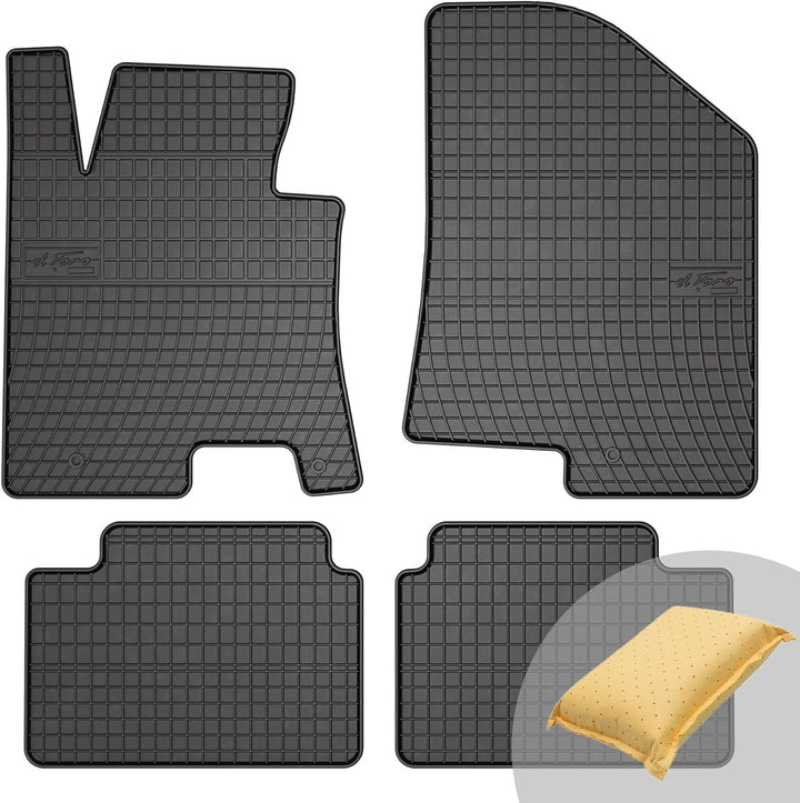 FROGUM EL Toro Gummimatten Ganzjähriges-Set von Autofussmatte Auto Fussmatten für Hyundai i30 II 201