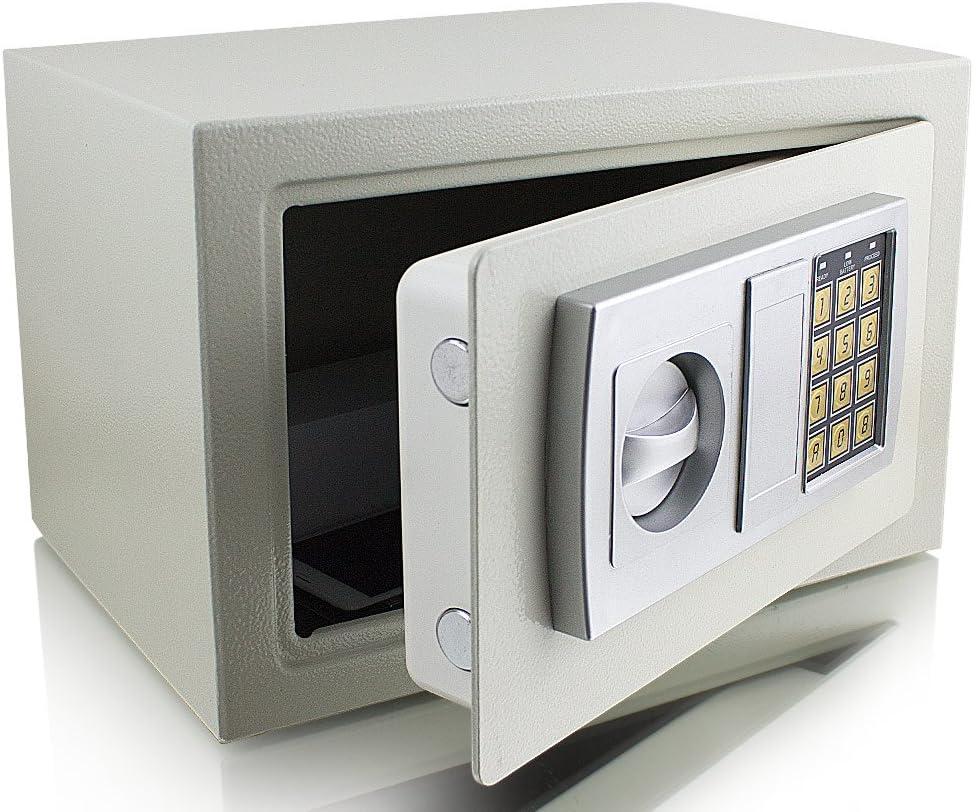 Elektronischer Möbeltresor Minitresor Wandtresor Wandsafe Schranktresor Geldsafe Lichtgrau Masse(B/H
